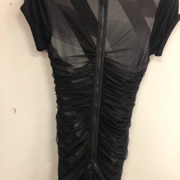 BCBG BLACK-MESH BODYCON DRESS IN SIZE EXTRA SMALL - Picture 4 of 11
